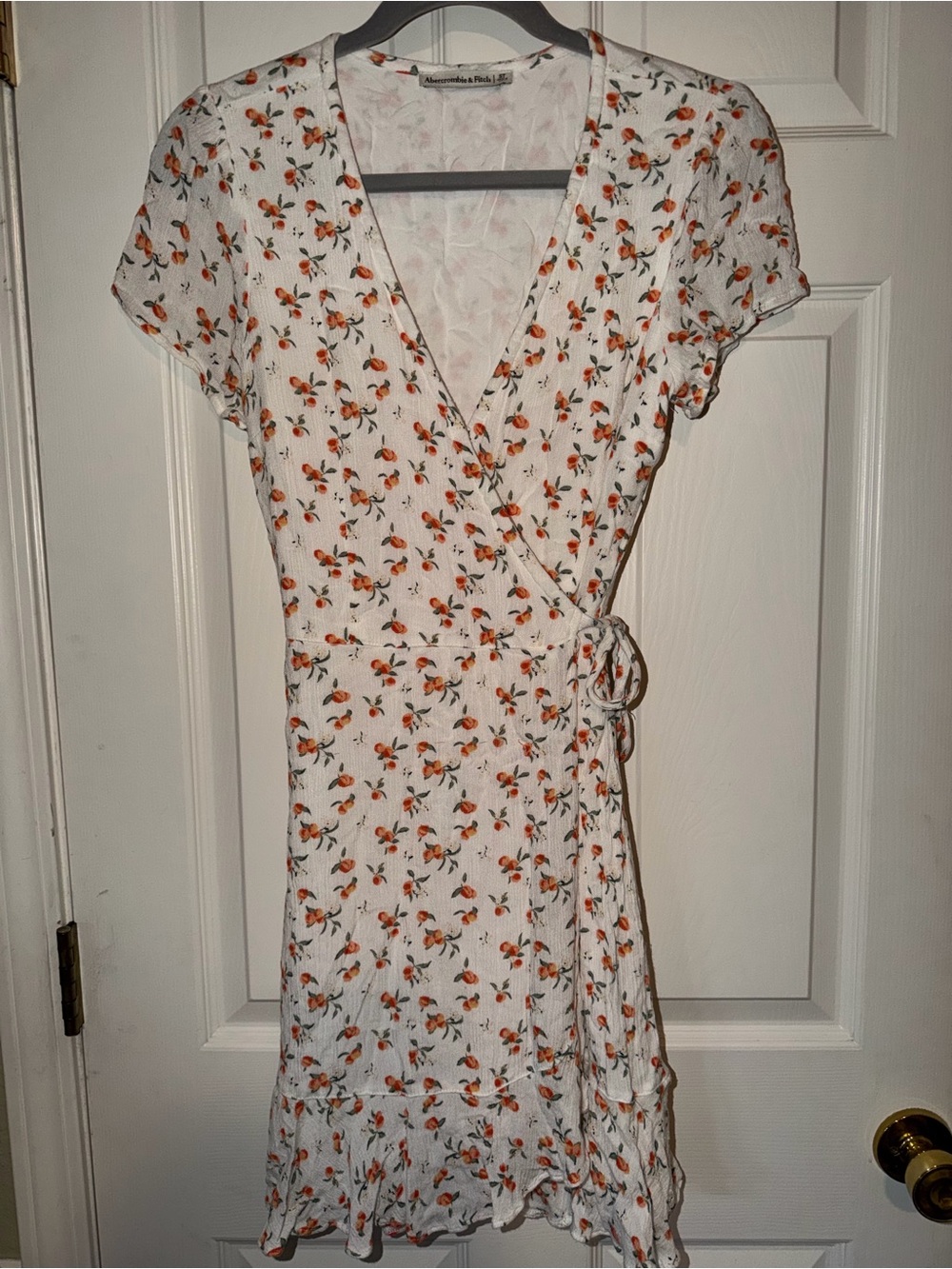 Abercrombie & Fitch White Dress with Orange Floral Print
